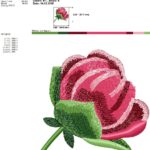 Flower Machine Embroidery Design Peony Set Pattern – Birochka Embroidery