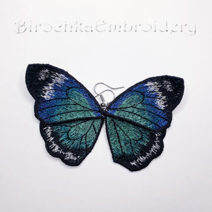 Butterfly wings Earrings FSL Machine embroidery design – Birochka ...